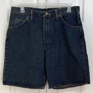 2 for $25 - MEN’s Wrangler Dark Blue Denim Jean Shorts, 9 Inch Inseam, Size 36